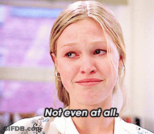 Close Up Of Woman Saying Not Even At All GIF