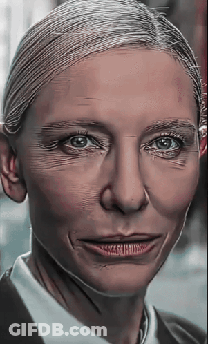 Close Up Of Woman Smiling Slightly GIF