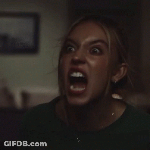 Close Up Of Woman Surprised Face GIF