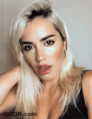 Close Up Of Woman With Blonde Hair GIF