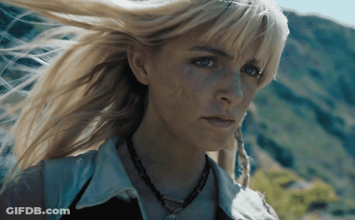 Close Up Of Woman With Blonde Hair GIF