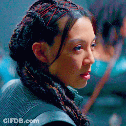 Close Up Of Woman With Braids GIF