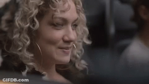Close Up Of Woman With Curly Hair GIF