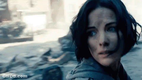 Close Up Of Woman With Dirty Face In City GIF