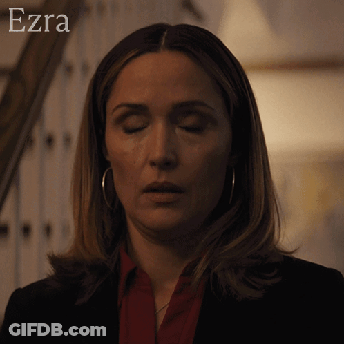 Close Up Of Woman With Name Ezra GIF