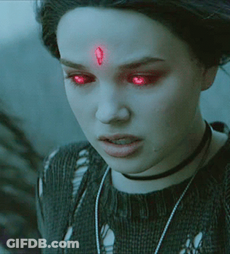 Close Up Of Woman With Red Eyes GIF