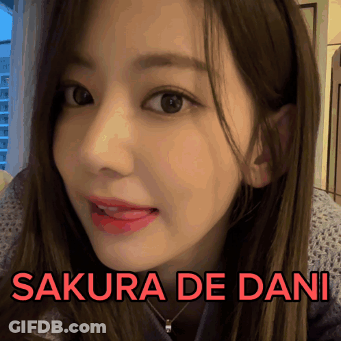Close Up Of Woman With Sakura De Dani GIF