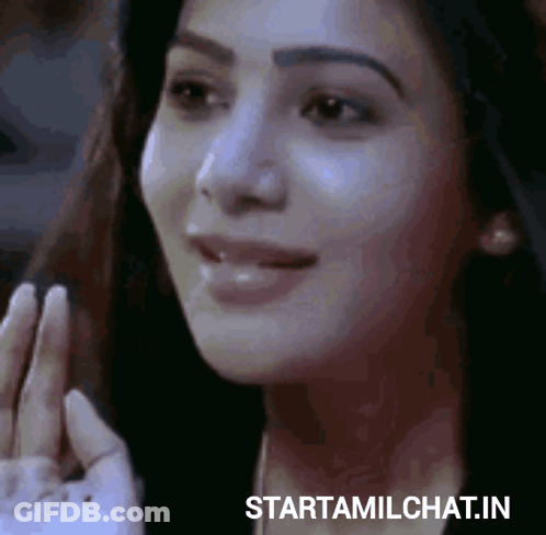 Close Up Of Woman With StartTamilChat.in GIF