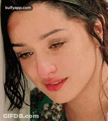 Close Up Of Woman With Tear GIF