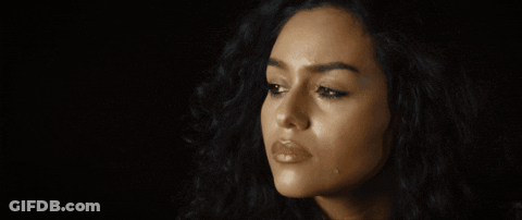Close Up Of Woman With Tear Coming Out Of Eye GIF