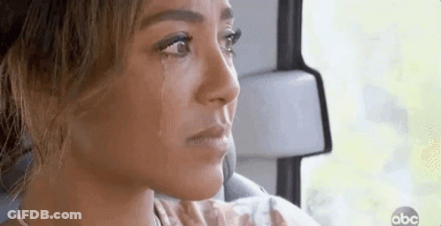 Close Up Of Woman With Tear Running Down Face GIF