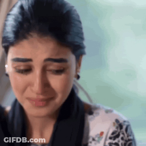 Close Up Of Woman With Tears Running Down Face GIF