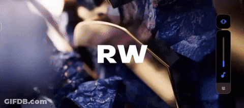 Close Up Of Word RW On Screen GIF