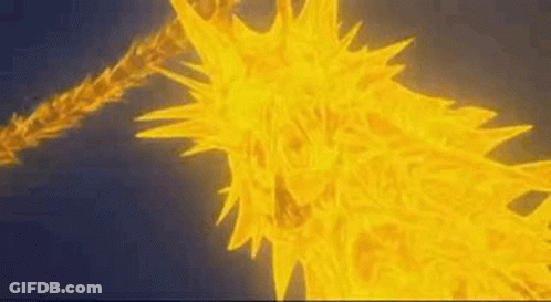 Close Up Of Yellow Spiky Object GIF