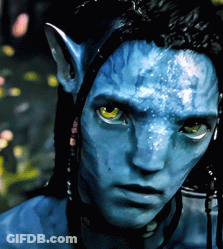 Close Up Person Blue Face GIF