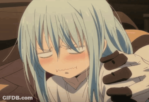 Close-Up Person Eyes Closed Mouth Open GIF