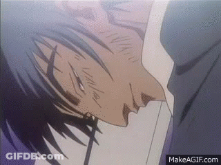Close-Up Person Eyes Closed Mouth Open GIF