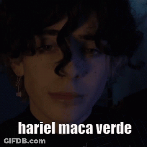 Close Up Person Face Hariel Maca Verde GIF