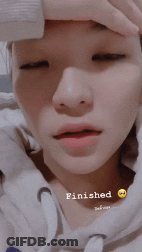 Close Up Person Face Saying Finished GIF