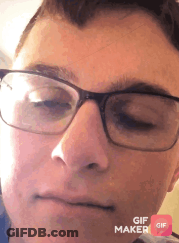 Close Up Person Face With GIF Maker Button GIF