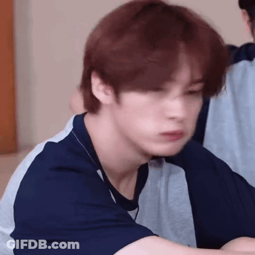 Close Up Person In Blue And White Shirt GIF