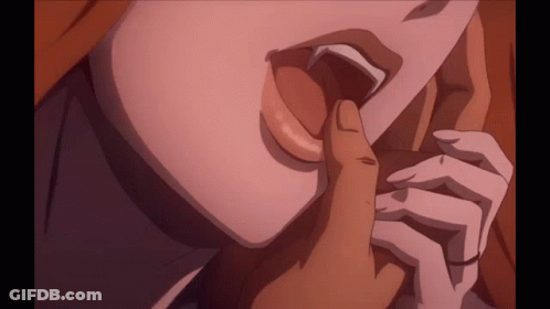 Close Up Person Licking Woman's Lips GIF