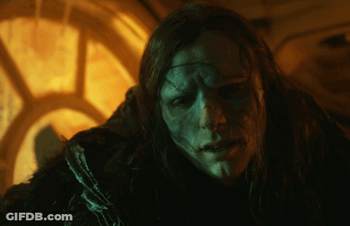 Close Up Person Long Hair Scary Face GIF