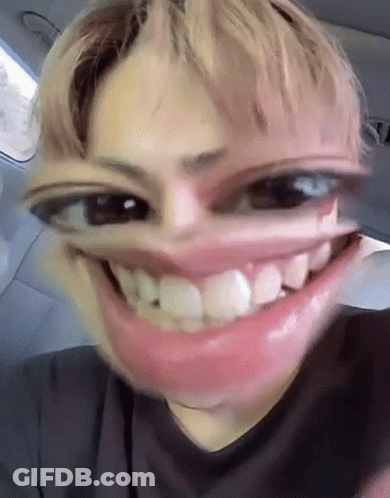 Close Up Person Making Funny Face GIF