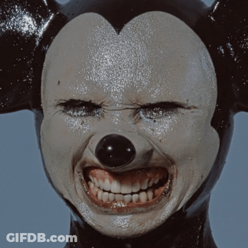 Close Up Person Mickey Mouse Mask Big Smile GIF