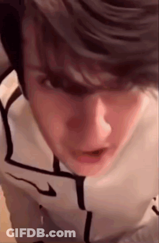 Close Up Person Mouth Open White Shirt GIF