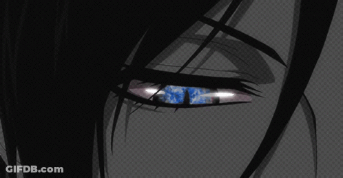 Close Up Person's Eye With Blue Irises GIF