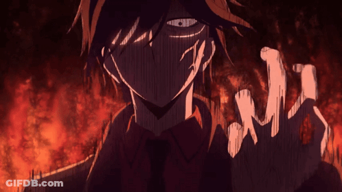 Close Up Person's Face With Flames GIF