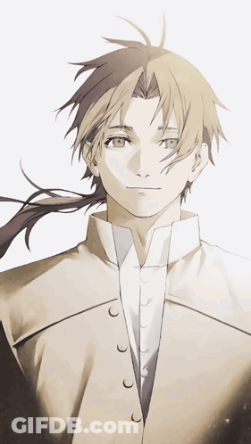 Close Up Person's Face With Jacket Buttons GIF