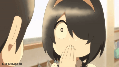 Close Up Person's Face With Teddy Bear Behind GIF