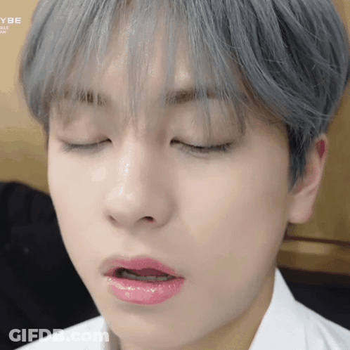 Close Up Person's Face With Word Ybe GIF