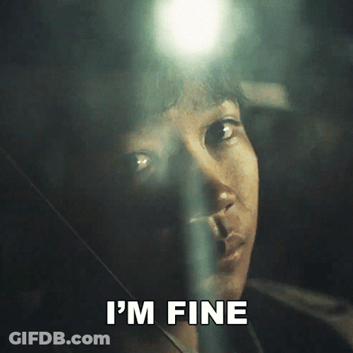 Close-Up Person Saying I'm Fine GIF