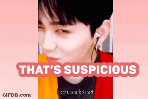 Close-Up Person Saying That's Suspicious GIF