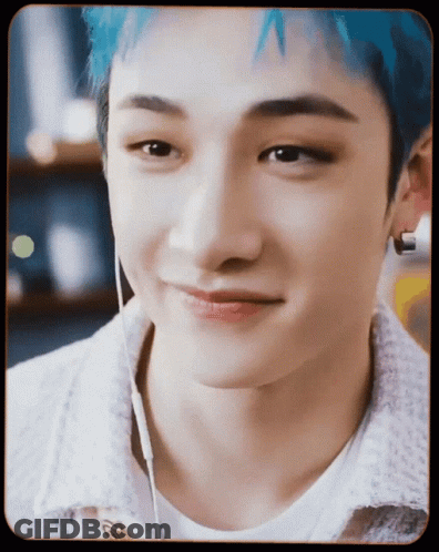 Close Up Person With Blue Hair GIF