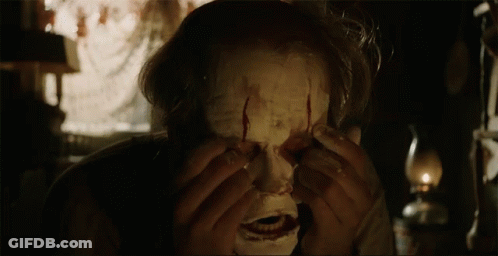 Close Up Person With Clown Mask GIF