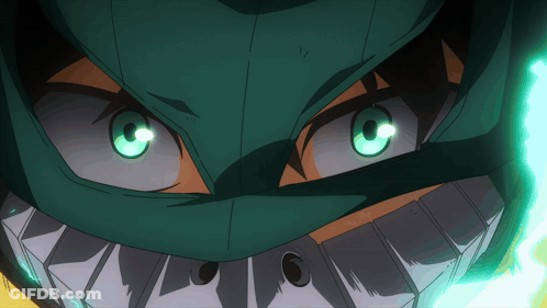 Close Up Person With Glowing Green Eyes GIF