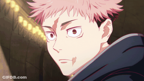 Close Up Person With Pink Hair And White Eyes GIF