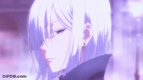 Close Up Person With White Hair And Earrings GIF