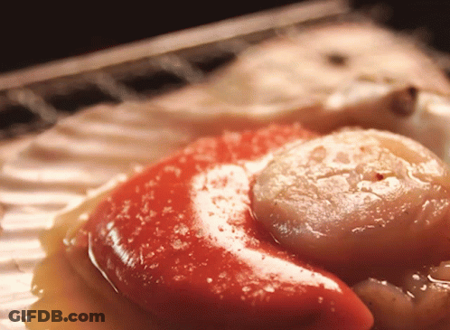 Close-Up Plate Of Food With Sauce GIF