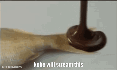 Close Up Pouring Chocolate On Bread GIF