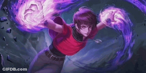 Close Up Purple Scarf Video Game Character GIF