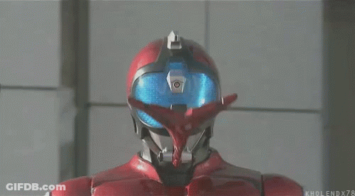Close Up Robot Face With Blue Eyes GIF