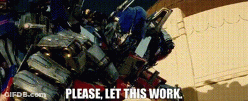 Close Up Robot Saying Please Let This Work GIF