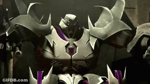 Close Up Robot With Red Eyes And Smile GIF