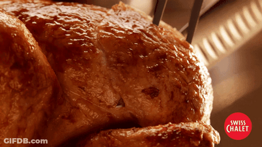 Close Up Scrumptious Roasted Chicken GIF