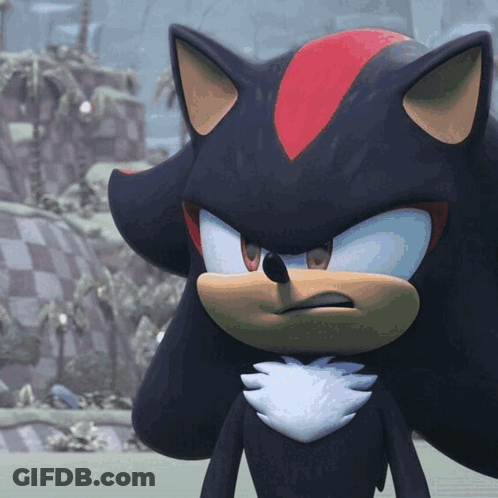 Close Up Shadow The Hedgehog With Red Stripe GIF